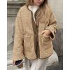 imagePRETTYGARDEN Womens 2026 Winter Coats Long Sleeve Button up Fuzzy Sherpa Fleece Jackets Outerwear Fall Fashion ClothesKhaki