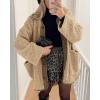 imagePRETTYGARDEN Womens 2026 Winter Coats Long Sleeve Button up Fuzzy Sherpa Fleece Jackets Outerwear Fall Fashion ClothesKhaki
