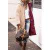 imagePRETTYGARDEN Womens 2026 Winter Fashion Clothes Oversized Shearling Fleece Long Coats JacketsWine Red