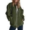 imagePRETTYGARDEN Womens 2026 Zip Up Y2K Hoodies Casual Long Sleeve Sweatshirts Fall Spring Track Jackets with PocketsArmy Green