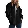 imagePRETTYGARDEN Womens 2026 Zip Up Y2K Hoodies Casual Long Sleeve Sweatshirts Fall Spring Track Jackets with PocketsBlack