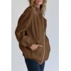 imagePRETTYGARDEN Womens 2026 Zip Up Y2K Hoodies Casual Long Sleeve Sweatshirts Fall Spring Track Jackets with PocketsBrown