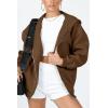 imagePRETTYGARDEN Womens 2026 Zip Up Y2K Hoodies Casual Long Sleeve Sweatshirts Fall Spring Track Jackets with PocketsBrown