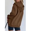 imagePRETTYGARDEN Womens 2026 Zip Up Y2K Hoodies Casual Long Sleeve Sweatshirts Fall Spring Track Jackets with PocketsBrown