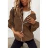 imagePRETTYGARDEN Womens 2026 Zip Up Y2K Hoodies Casual Long Sleeve Sweatshirts Fall Spring Track Jackets with PocketsBrown