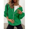 imagePRETTYGARDEN Womens 2026 Zip Up Y2K Hoodies Casual Long Sleeve Sweatshirts Fall Spring Track Jackets with PocketsGreen