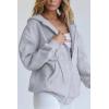 imagePRETTYGARDEN Womens 2026 Zip Up Y2K Hoodies Casual Long Sleeve Sweatshirts Fall Spring Track Jackets with PocketsGrey