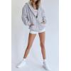 imagePRETTYGARDEN Womens 2026 Zip Up Y2K Hoodies Casual Long Sleeve Sweatshirts Fall Spring Track Jackets with PocketsGrey