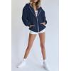 imagePRETTYGARDEN Womens 2026 Zip Up Y2K Hoodies Casual Long Sleeve Sweatshirts Fall Spring Track Jackets with PocketsNavy
