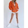 imagePRETTYGARDEN Womens 2026 Zip Up Y2K Hoodies Casual Long Sleeve Sweatshirts Fall Spring Track Jackets with PocketsOrange