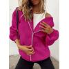 imagePRETTYGARDEN Womens 2026 Zip Up Y2K Hoodies Casual Long Sleeve Sweatshirts Fall Spring Track Jackets with PocketsRose Red