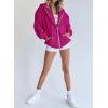imagePRETTYGARDEN Womens 2026 Zip Up Y2K Hoodies Casual Long Sleeve Sweatshirts Fall Spring Track Jackets with PocketsRose Red