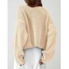 imagePRETTYGARDEN Womens Chunky Knit Sweaters 2026 Fall Long Sleeve Mock Neck Oversized Pullover Tops Winter Fashion ClothesApricot