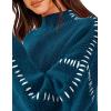 imagePRETTYGARDEN Womens Chunky Knit Sweaters 2026 Fall Long Sleeve Mock Neck Oversized Pullover Tops Winter Fashion ClothesBlue Green