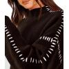 imagePRETTYGARDEN Womens Chunky Knit Sweaters 2026 Fall Long Sleeve Mock Neck Oversized Pullover Tops Winter Fashion ClothesCoffee