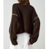 imagePRETTYGARDEN Womens Chunky Knit Sweaters 2026 Fall Long Sleeve Mock Neck Oversized Pullover Tops Winter Fashion ClothesCoffee