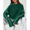 imagePRETTYGARDEN Womens Chunky Knit Sweaters 2026 Fall Long Sleeve Mock Neck Oversized Pullover Tops Winter Fashion ClothesDark Green