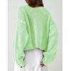 imagePRETTYGARDEN Womens Chunky Knit Sweaters 2026 Fall Long Sleeve Mock Neck Oversized Pullover Tops Winter Fashion ClothesLight Green