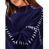 imagePRETTYGARDEN Womens Chunky Knit Sweaters 2026 Fall Long Sleeve Mock Neck Oversized Pullover Tops Winter Fashion ClothesNavy Blue