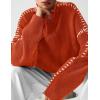 imagePRETTYGARDEN Womens Chunky Knit Sweaters 2026 Fall Long Sleeve Mock Neck Oversized Pullover Tops Winter Fashion ClothesRust Red