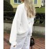 imagePRETTYGARDEN Womens Cropped Cardigans Trendy 2026 Ruffle Open Front Chunky Knit Sweater Oversized Button Down Fall ClothesWhite