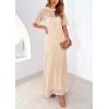 imagePRETTYGARDEN Womens Eyelet Cover Up Dress 2026 Summer Vacation Resort Maxi Dresses Beach Short Sleeve Hollow Out SundressApricot