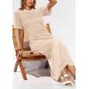 imagePRETTYGARDEN Womens Eyelet Cover Up Dress 2026 Summer Vacation Resort Maxi Dresses Beach Short Sleeve Hollow Out SundressApricot