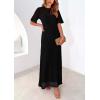 imagePRETTYGARDEN Womens Eyelet Cover Up Dress 2026 Summer Vacation Resort Maxi Dresses Beach Short Sleeve Hollow Out SundressBlack