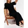 imagePRETTYGARDEN Womens Eyelet Cover Up Dress 2026 Summer Vacation Resort Maxi Dresses Beach Short Sleeve Hollow Out SundressBlack