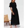 imagePRETTYGARDEN Womens Eyelet Cover Up Dress 2026 Summer Vacation Resort Maxi Dresses Beach Short Sleeve Hollow Out SundressBlack