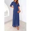 imagePRETTYGARDEN Womens Eyelet Cover Up Dress 2026 Summer Vacation Resort Maxi Dresses Beach Short Sleeve Hollow Out SundressBlue