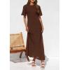 imagePRETTYGARDEN Womens Eyelet Cover Up Dress 2026 Summer Vacation Resort Maxi Dresses Beach Short Sleeve Hollow Out SundressBrown