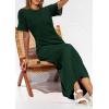 imagePRETTYGARDEN Womens Eyelet Cover Up Dress 2026 Summer Vacation Resort Maxi Dresses Beach Short Sleeve Hollow Out SundressDark Green