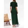imagePRETTYGARDEN Womens Eyelet Cover Up Dress 2026 Summer Vacation Resort Maxi Dresses Beach Short Sleeve Hollow Out SundressDark Green