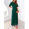 imagePRETTYGARDEN Womens Eyelet Cover Up Dress 2026 Summer Vacation Resort Maxi Dresses Beach Short Sleeve Hollow Out SundressGreen