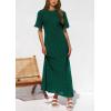 imagePRETTYGARDEN Womens Eyelet Cover Up Dress 2026 Summer Vacation Resort Maxi Dresses Beach Short Sleeve Hollow Out SundressGreen