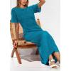 imagePRETTYGARDEN Womens Eyelet Cover Up Dress 2026 Summer Vacation Resort Maxi Dresses Beach Short Sleeve Hollow Out SundressLake Blue