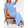 imagePRETTYGARDEN Womens Eyelet Cover Up Dress 2026 Summer Vacation Resort Maxi Dresses Beach Short Sleeve Hollow Out SundressLight Blue
