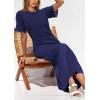 imagePRETTYGARDEN Womens Eyelet Cover Up Dress 2026 Summer Vacation Resort Maxi Dresses Beach Short Sleeve Hollow Out SundressNavy