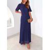 imagePRETTYGARDEN Womens Eyelet Cover Up Dress 2026 Summer Vacation Resort Maxi Dresses Beach Short Sleeve Hollow Out SundressNavy