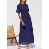 imagePRETTYGARDEN Womens Eyelet Cover Up Dress 2026 Summer Vacation Resort Maxi Dresses Beach Short Sleeve Hollow Out SundressNavy