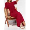 imagePRETTYGARDEN Womens Eyelet Cover Up Dress 2026 Summer Vacation Resort Maxi Dresses Beach Short Sleeve Hollow Out SundressRed