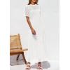 imagePRETTYGARDEN Womens Eyelet Cover Up Dress 2026 Summer Vacation Resort Maxi Dresses Beach Short Sleeve Hollow Out SundressWhite