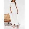 imagePRETTYGARDEN Womens Eyelet Cover Up Dress 2026 Summer Vacation Resort Maxi Dresses Beach Short Sleeve Hollow Out SundressWhite