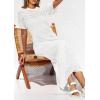 imagePRETTYGARDEN Womens Eyelet Cover Up Dress 2026 Summer Vacation Resort Maxi Dresses Beach Short Sleeve Hollow Out SundressWhite