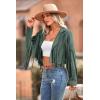 imagePRETTYGARDEN Womens Fringe Faux Suede Leather Jackets Fall Fashion 2026 Tassel Motorcycle Cropped CoatsGreen
