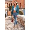 imagePRETTYGARDEN Womens Fringe Faux Suede Leather Jackets Fall Fashion 2026 Tassel Motorcycle Cropped CoatsLake Blue