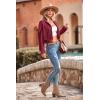 imagePRETTYGARDEN Womens Fringe Faux Suede Leather Jackets Fall Fashion 2026 Tassel Motorcycle Cropped CoatsWine Red