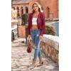 imagePRETTYGARDEN Womens Fringe Faux Suede Leather Jackets Fall Fashion 2026 Tassel Motorcycle Cropped CoatsWine Red
