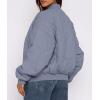 imagePRETTYGARDEN Womens Quilted Bomber Jacket Fall Fashion 2026 Lightweight Cropped Zip up Outerwear Winter Puffer Coats PocketsDusty Blue